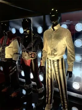 Michael Jaafar Jackson Embroidered White Jacket showcasing professional stitch work and luxury stand up design.