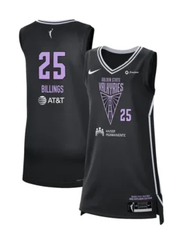 Golden State Valkyries Monique Billings Victory Jersey in professional black polyester with luxury V neck design.