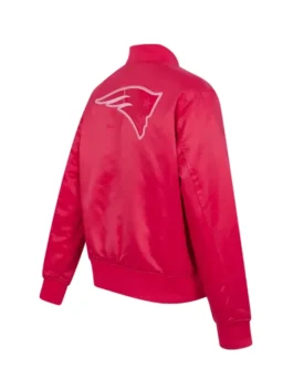 NFL New England Patriots Triple Pink Jacket showcasing professional fabric grain and luxury front buttoned closure.