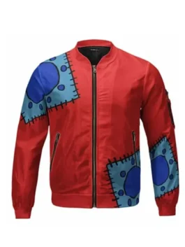One Piece Luffy Jacket in professional red finish with luxury side and inner pockets for storage.