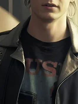 X-Men Apocalypse Quicksilver Black Jacket showcasing professional fabric grain and luxury full length sleeves.