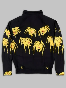 Saturday Night Live S51 Jack White Jacket back view in sleek black cotton with a clean structured silhouette and Jack White's bold SNL stage energy.