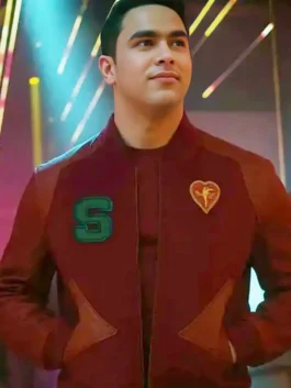 Star Trek Darem Reymi Bomber Jacket highlighting professional red finish and luxury full length sleeves.