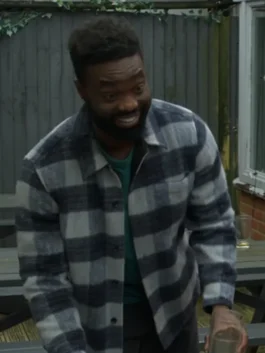 Stephen Babies S01 Checked Jacket highlighting professional wool grain and luxury chest pocket.