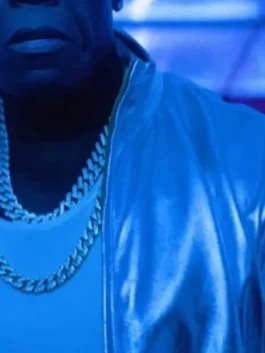 Balrog Street Fighter 2026 Satin Jacket in bold silver satin with a stand up collar and the commanding ring-side presence of Balrog from the 2026 film.