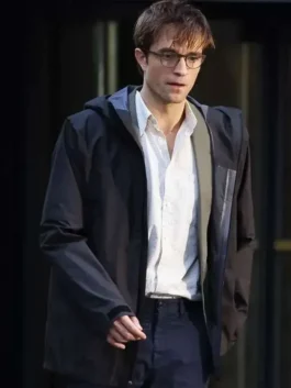 The Drama Robert Pattinson Black Jacket in sleek black parachute fabric with a hooded collar and Robert Pattinson's effortlessly cool on-screen presence.