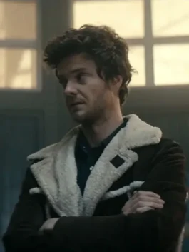 The Boys S05 Hughie Campbell Suede Leather Jacket in rich brown suede with a rugged yet refined finish.