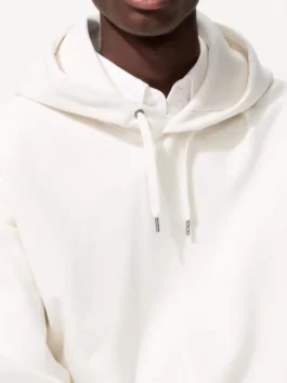 Uniqlo Sweat Pullover Hoodie in professional optic white with luxury kangaroo pockets.