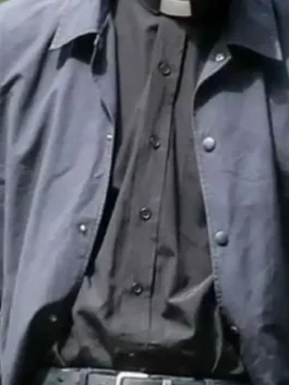 Wake Up Dead Man Josh O’Connor Jacket showcasing professional fabric grain and luxury elastic cuffs.