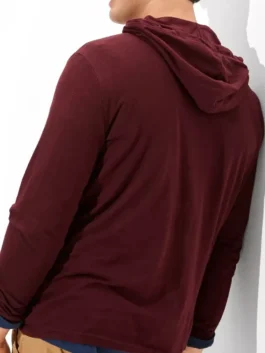 AE Long-Sleeve Hoodie T-Shirt Back View