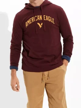 AE Long-Sleeve Hoodie T-Shirt Front View
