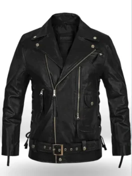 Arnold Schwarzenegger Terminator 2 Leather Jacket Front