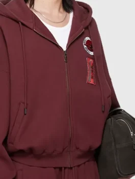 BRUCE LEE x LUU DAN Zip Hoodie Close-Up View