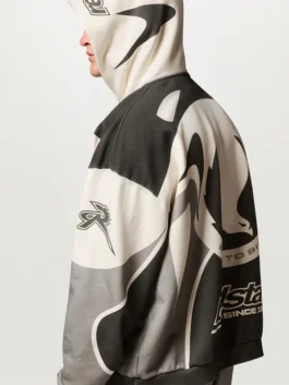 Belstaff x Represent Racing Hoodie Back Side View