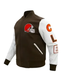 Cleveland Browns Varsity Jacket Side View
