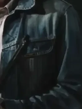 Dutton Ranch 2026 Ed Harris Denim Jacket close-up view showing denim texture, stitching, and button details