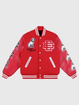 EE Victor Victor Varsity Jacket Front View