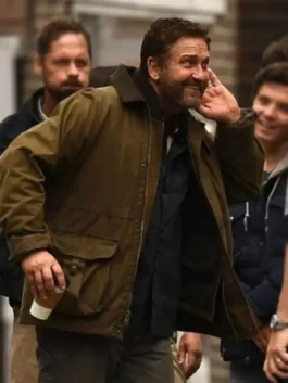 Greenland 2 Migration Gerard Butler Cotton Jacket side view with long sleeves and clean fit