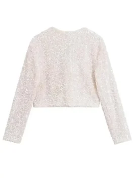 Gina Mile Sequin Black Bow Jacket back view showing black sequin finish, rear shape, and clean fit