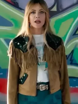 High Potential S02 Morgan Gillory Fringe Jacket Front View