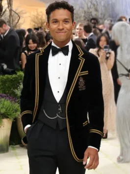 Jaafar Jackson Met Gala 2026 Velvet Blazer front view with red carpet style