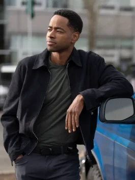 The Rookie North 2026 Alex Holland Suede Leather Jacket side view with smooth sleeves