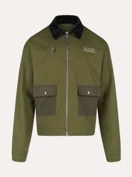 Jehucal Sheriff’s Green Jacket front view with western-style design