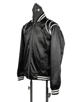 Keith Powers The Gates 2026 Black Bomber Jacket Front Side View