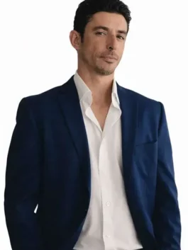 M.I.A. 2026 Alberto Guerra Blue Blazer front view with tailored design