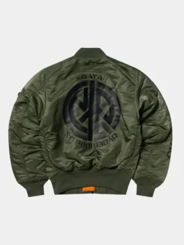 NO PROBLEMO X ALPHA NO WAR MA-1 JACKET BACK LOOK