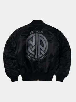 NO PROBLEMO X ALPHA NO WAR MA-1 JACKET BACK VIEW