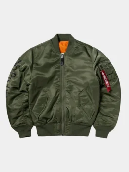 NO PROBLEMO X ALPHA NO WAR MA-1 JACKET LOOK FRONT