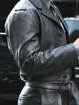 Nicholas Hoult Met Gala 2026 Leather Jacket close up showing collar and texture