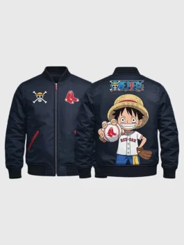 One Piece Red Sox Varsity Jacket Front Look
