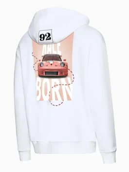 Porsche Legacy Pullover Hoodie Back Side showing fabric texture and sporty design detail