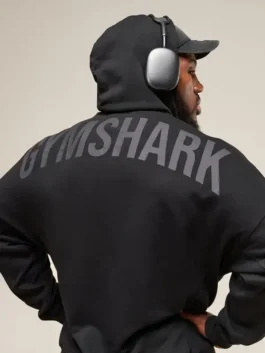 Full-length view of a hooded sweatshirt with ribbed elasticated cuffs and a clean finish.