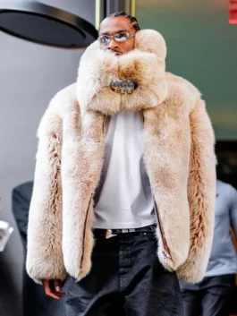 SGA Fur Coat front view with soft fur texture and warm winter style