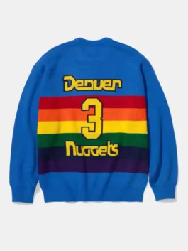 Supreme x Mitchell And Ness Team Sweatshirt back view showing rear graphics, sleeve shape, and relaxed fit