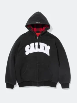 Supreme x SALEM Hooded Work Jacket Black Color