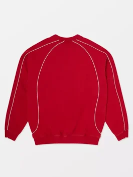 Saturday Night Live Marcello Hernandez Red Sweatshirt back view with plain red design