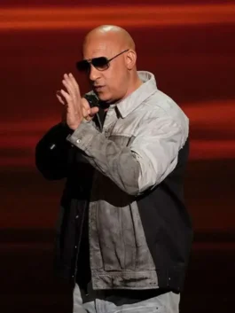 Vin Diesel 2026 Trucker Jacket back view with neat panel stitching