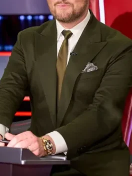The Voice S27 Michael Buble Green Suit design look with green blazer and clean outfit detail