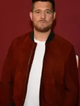 The Voice S27 Michael Buble’s Bomber Jacket front view with neat closure and bomber design