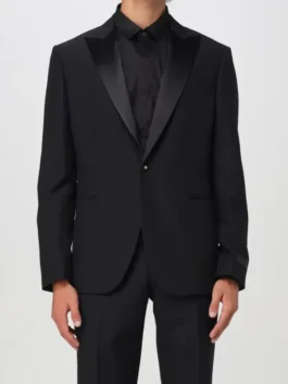 The Voice S28 Michael Buble Satin Lapel Blazer full view look with smooth formal style
