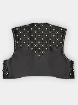 The Voice S29 Kelly Clarkson Bead Embellished Vest back view showing rear vest shape and bead detailing