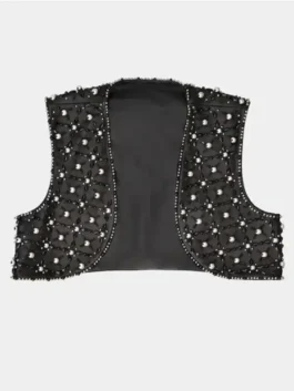 The Voice S29 Kelly Clarkson Bead Embellished Vest view look showing bead details and clean vest style