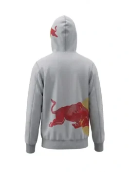 Vintage Red Bull Big Embroidered Logo Racing Hoodie Back View