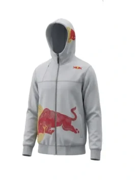 Vintage Red Bull Big Embroidered Logo Racing Hoodie Front View