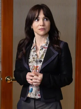 Will Trent S04 Caroline Black Blazer front view with clean tailored design