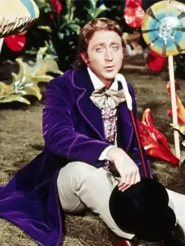 Willy Wonka Purple Velvet Coat Sitting Scene